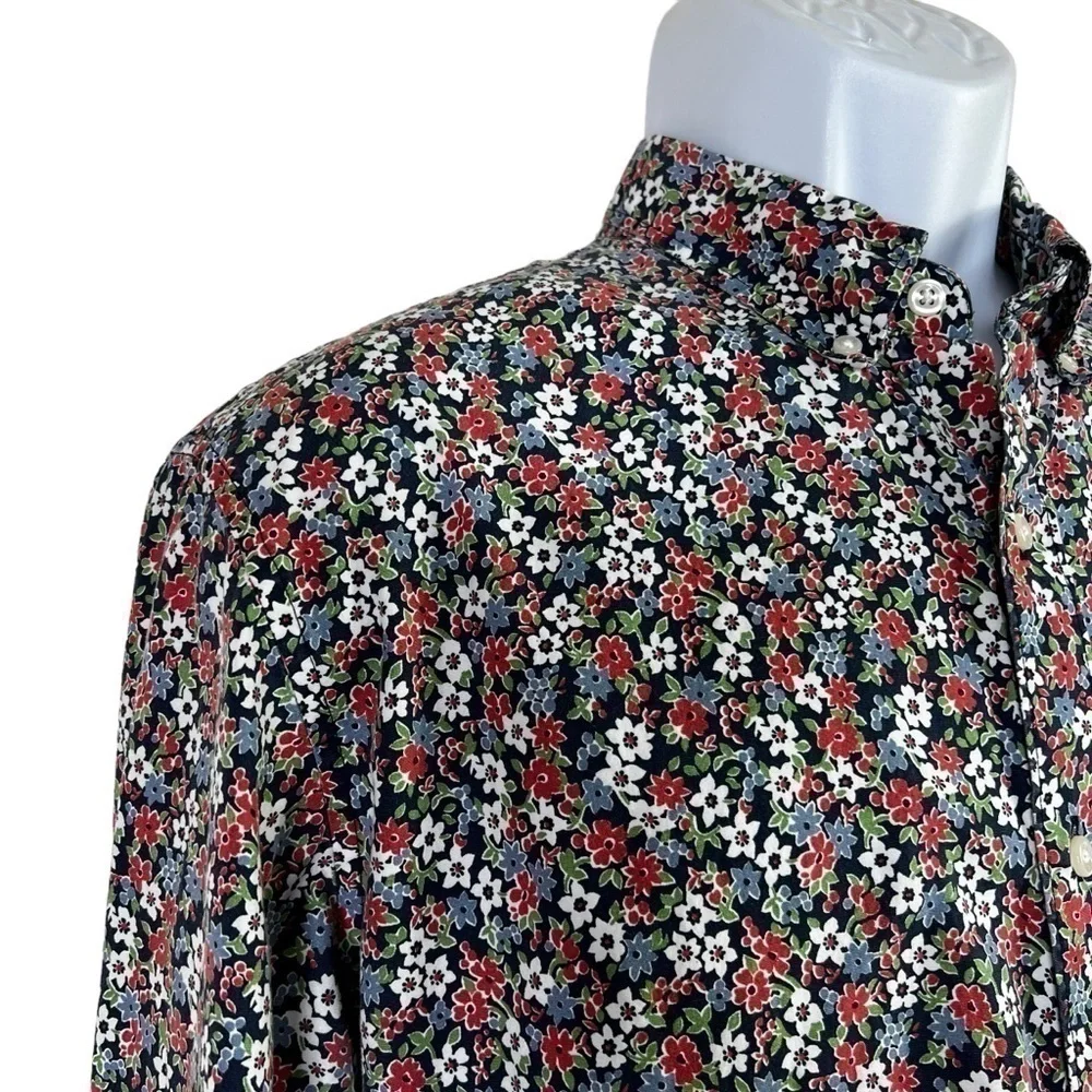 J.Crew Men’s Floral Casual Shirt Long Sleeve Size L
